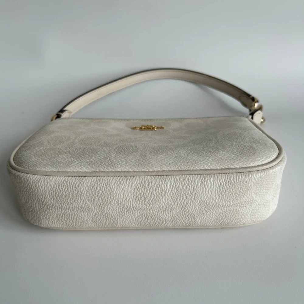 Coach Nolita 19 Chalk White Pebbled Leather Shoulder Bag Excellent